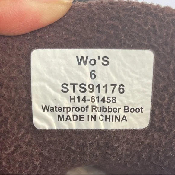 Sperry Saltwater Women's Brown Leather Rubber Zip Up Duck Boots - Picture 9 of 9